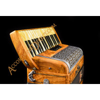 Beltuna Alpstar 34 key 96 bass musette piano accordion with helikon bass, olive wood.  MIDI options available.